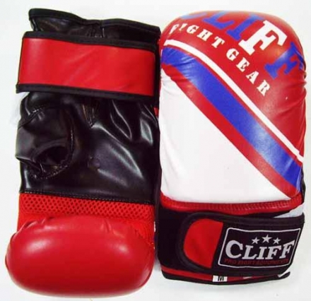 Перчатки снарядные Fight Gear (FLEX) красные р.M, фото 1