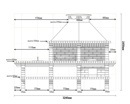Печь Аристократ 730 Радиальный кирпич коричневый, фото 8
