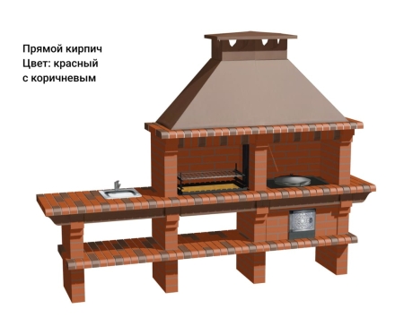 Печь Аристократ 730 Радиальный кирпич коричневый, фото 10