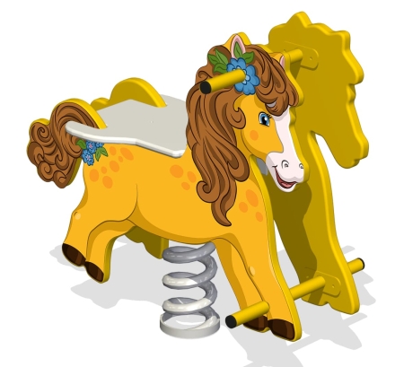 Качалка на пружине КБ-17Х для игровой площадки, фото 1