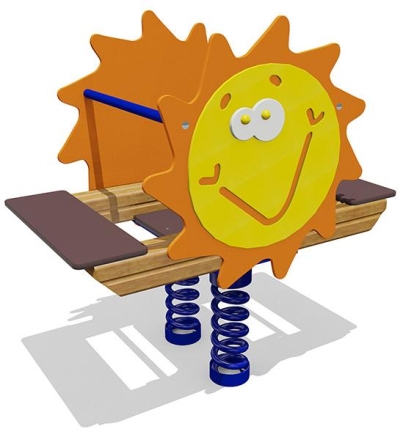 Качели-балансир на пружине Солнышко 04526 для детской площадки, фото 1