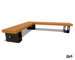 Парковая скамейка Сосновый бор (2,5*2,12 м) Ангарская сосна, фото 2