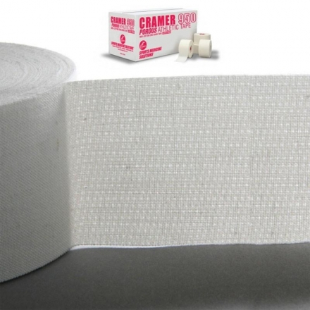 Тейп спортивный Cramer 950 Porous Athletic Tape, хлопок, пористый, 3.8см x 13.7м, уп. 32 шт., фото 1