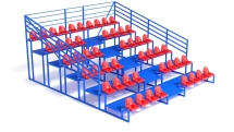 Трибуна разборная на 50 мест шестирядная с ограждением