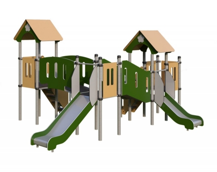 Игровой комплекс Romana 104.20.00 (зеленый/коралловый), фото 3