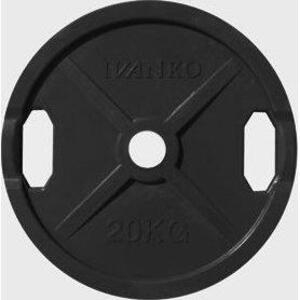 Диск JOHNS черный 2-х хватовый обрезиненный d51мм, 20кг, фото 1