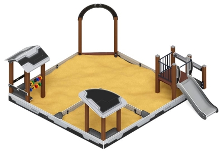 Песочный дворик с горкой (Техно) - ИО 6.01.05-04 H=750, фото 3