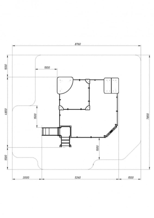 Песочный дворик с горкой (Техно) - ИО 6.01.05-04 H=750, фото 6