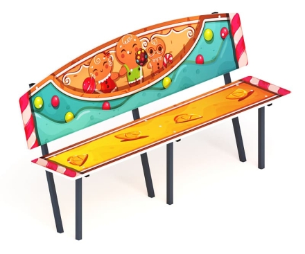 Скамейка детская Пряничный домик - МФ 41.01.01-04.И1, фото 4