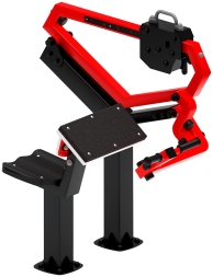 Бицепс сидя (красный) - Уличный тренажер - СТ 034-11.И1, фото 4