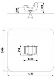 ДИО 4.191 Качалка на пружине двойная, фото 2