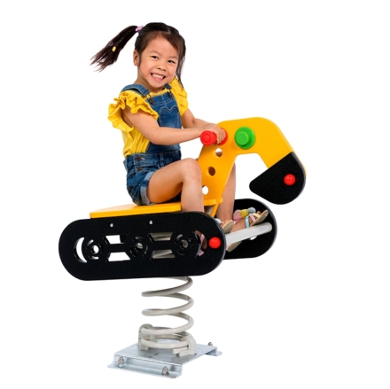Качалка на пружине Construction machines Экскаватор для детской площадки, фото 2
