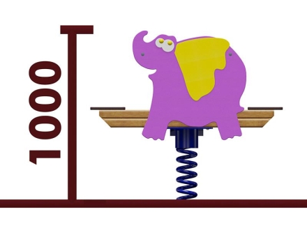 Качели-балансир на пружине Слонёнок 04525 для детской площадки, фото 2