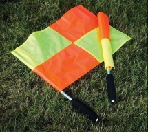 Флаги для боковых судей "MITRE" арт.A3069AAA,алюм. древко,нейлон,комплект из 2 шт. красно-желт