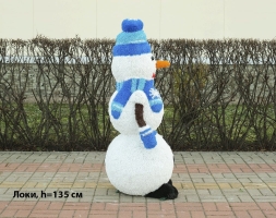 Топиари снеговик Сноу, h=100 см - газон Eco, фото 12