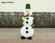 Топиари снеговик Сноу, h=100 см - газон Eco