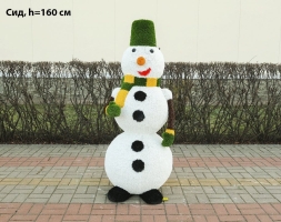 Топиари снеговик Сноу, h=100 см - газон Eco, фото 5