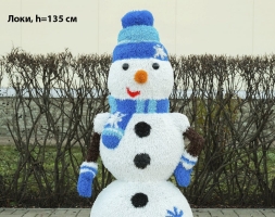 Топиари снеговик Сноу, h=100 см - газон Eco, фото 11