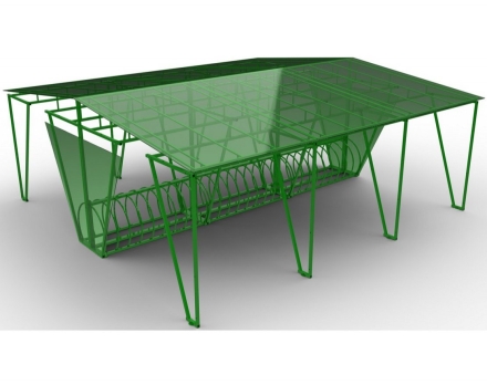 Велопарковка Шаттл с навесом, фото 3