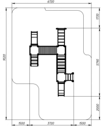 Детская игровая площадка Карапуз Граффити ДИК 1.001.08-03 Н=750, фото 6