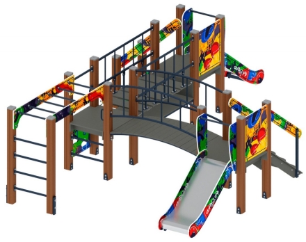 Детская игровая площадка Карапуз Граффити ДИК 1.001.08-03 Н=750, фото 2