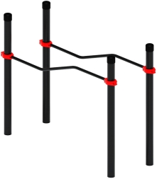 Воркаут ЛОВ 89 красный ВТ 101.06-01, фото 2