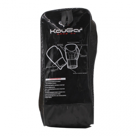Перчатки боксерские KouGar KO400-6, 6oz, черный, фото 4