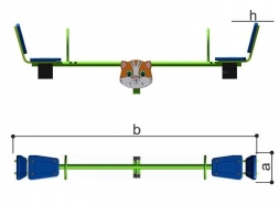 Качели балансир Romana Кошка 108.50.00-01 для детской площадки, фото 5 Качели балансир Romana Кошка 108.50.00-01 для детской площадки, фото 5