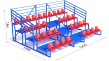 Трибуна разборная четырехрядная с ограждением на 34 места