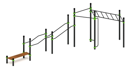 Воркаут ЛОВ 89 зеленый ВТ 101.21-02, фото 4
