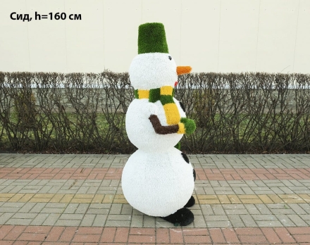Топиари снеговик Сид, h=160 см - газон Eco, фото 2