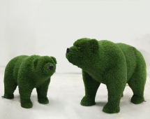 Топиари композиция медведи Зола и Стик — газон Eco + Deluxe Green
