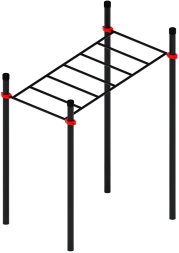 Воркаут ЛОВ 89 красный ВТ 101.07-01, фото 2