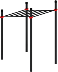 Воркаут ЛОВ 89 красный ВТ 101.07-01, фото 4