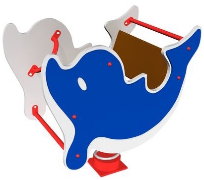 Качалка на пружине Дельфин КЧ046 для детской площадки, фото 1