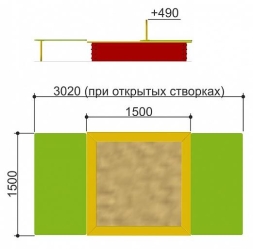 Песочница Romana 109.22.00 крышкой для детской площадки, фото 6 Песочница Romana 109.22.00 крышкой для детской площадки, фото 6