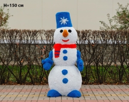 Топиари снеговик Петенька, h=150 см - газон Eco, фото 1