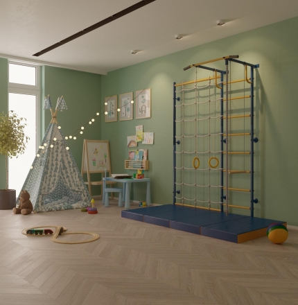 Детский спортивный комплекс Городок Babysport Пристеный с сеткой-1м.  , фото 1