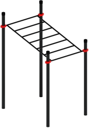 Воркаут ЛОВ 108 красный ВТ 102.07-01, фото 2