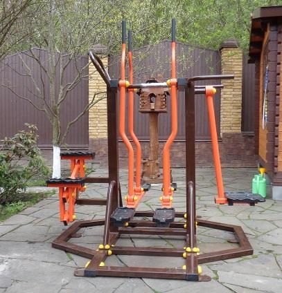 Маятник, Сведение и разведение ног, лыжный ход (мобильный уличный тренажерный комплекс) ТОС-0401 , фото 3