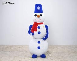 Топиари снеговик Петенька, h=160 см - газон Eco, фото 6