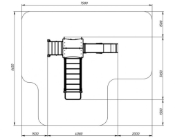 Детская игровая площадка Лукоморье ДИК 2.25.04-01.С H=1200, металлический скат, фото 6