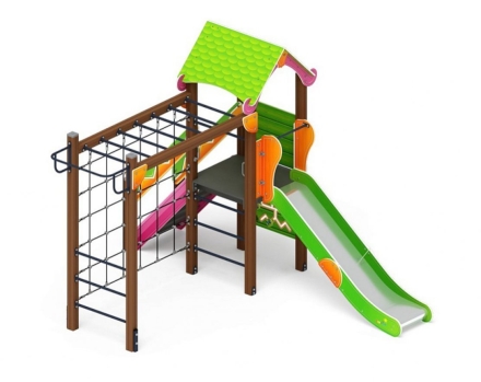 Детская игровая площадка Лукоморье ДИК 2.25.04-01.С H=1200, металлический скат, фото 4