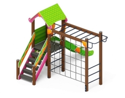 Детская игровая площадка Лукоморье ДИК 2.25.04-01.С H=1200, металлический скат, фото 3