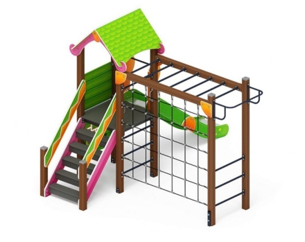 Детская игровая площадка Лукоморье ДИК 2.25.04-01.С H=1200, металлический скат, фото 3