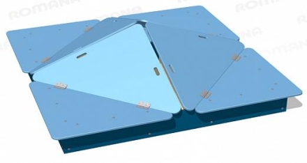 Песочница Romana 057.37.00 Кубик с крышкой для детской площадки, фото 3