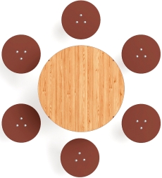 Столик взрослый (лиственница) МФ 32.01.05-Л.И1, фото 2