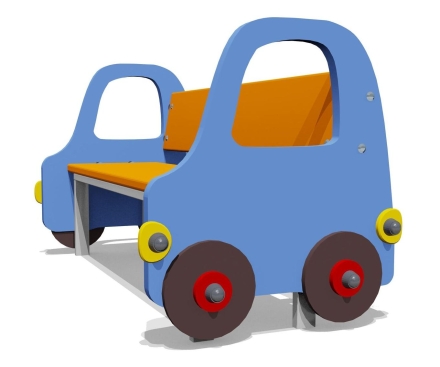 Скамейка детская Машинка ВСТ 1292 для игровой площадки, фото 1