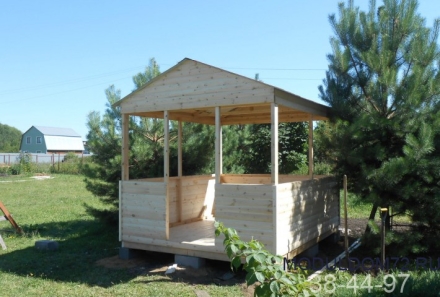 Открытая деревянная беседка №3 - 3х2,35м, фото 1