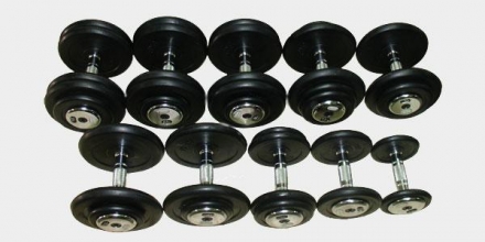 FDS-2.5-25KG Профессиональный , обрезиненный, гантельный ряд, Matrix, на 10 пар от 2,5 до 25 кг., фото 1